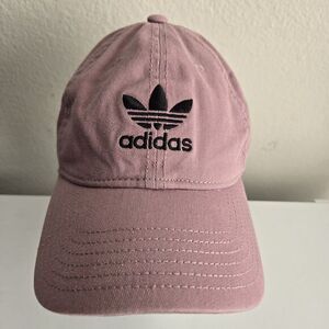 Adidas Slideback Hat Pink Lilac Adjustable Embroidered OG Trefoil‎ Logo